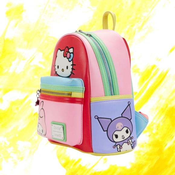 Loungefly Hello Kitty and Friends Color‎ Block Mini Backpack main image 5